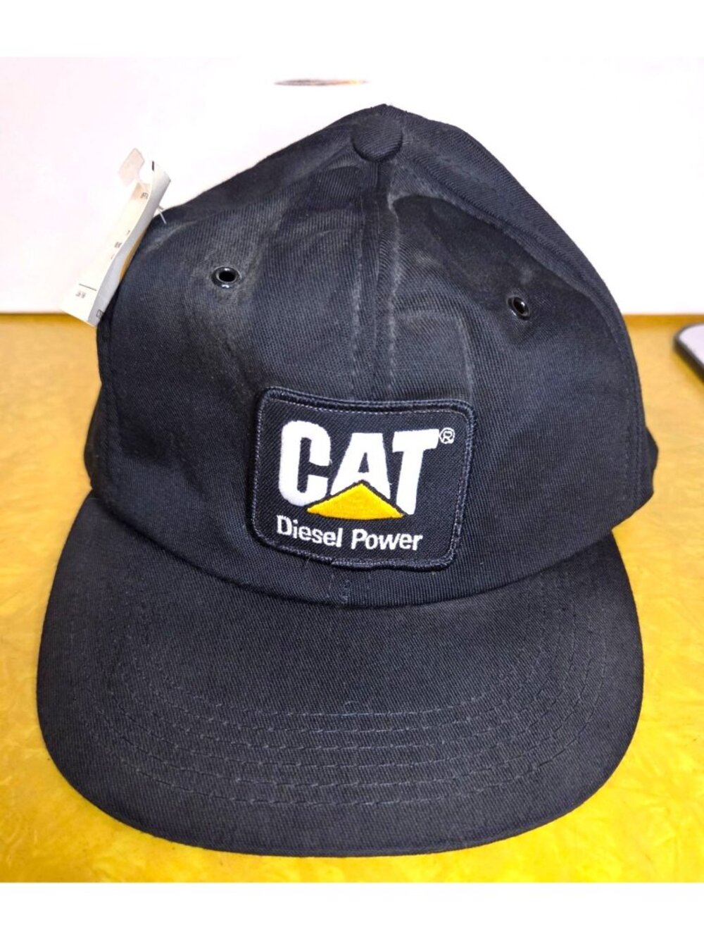 Vintage CAT Diesel Power Black Baseball Hat Adjustable Snapback Officially Licen